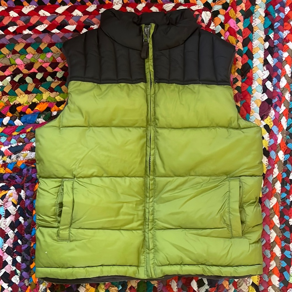 Gymboree green and grey puffer vest
